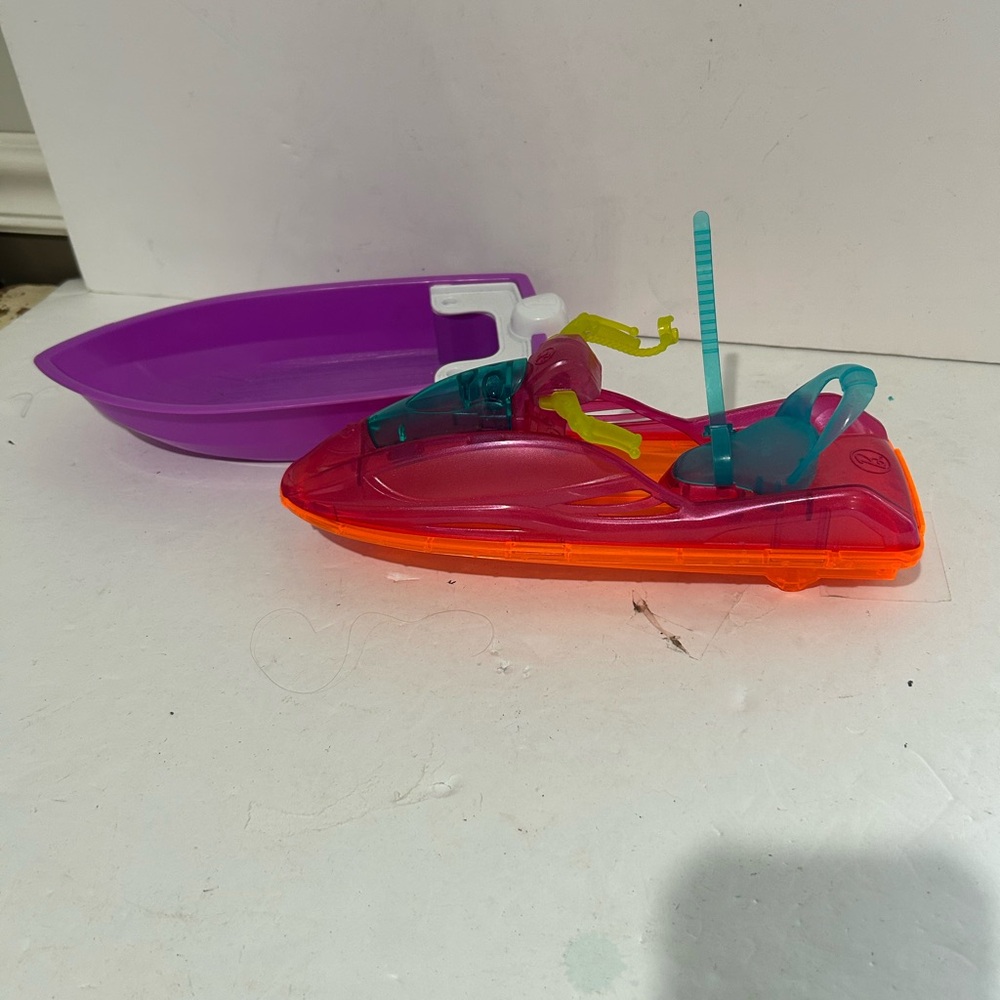 Jet Ski From Barbie Dreamtopia Jet Ski Set 2014 Barbie Vehicle / boat lot of 2